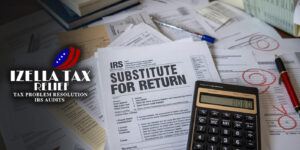 Financial advisor helping taxpayer resolve IRS substitute return
