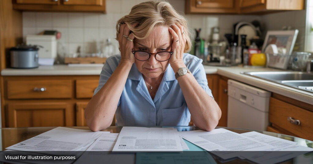 A stressed taxpayer looking at IRS notices needing unfiled tax returns help