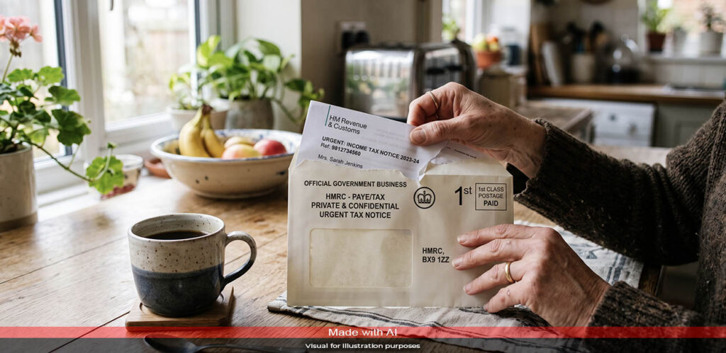 Person holding an IRS letter about unfiled tax returns in San Mateo County