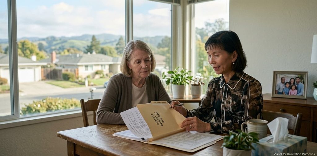 Daly City executor reviewing paperwork tied to IRS tax debt in California after a family member's death